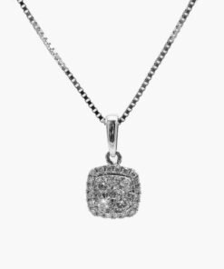 Gold Overlay Diamond Accent Initial Necklace